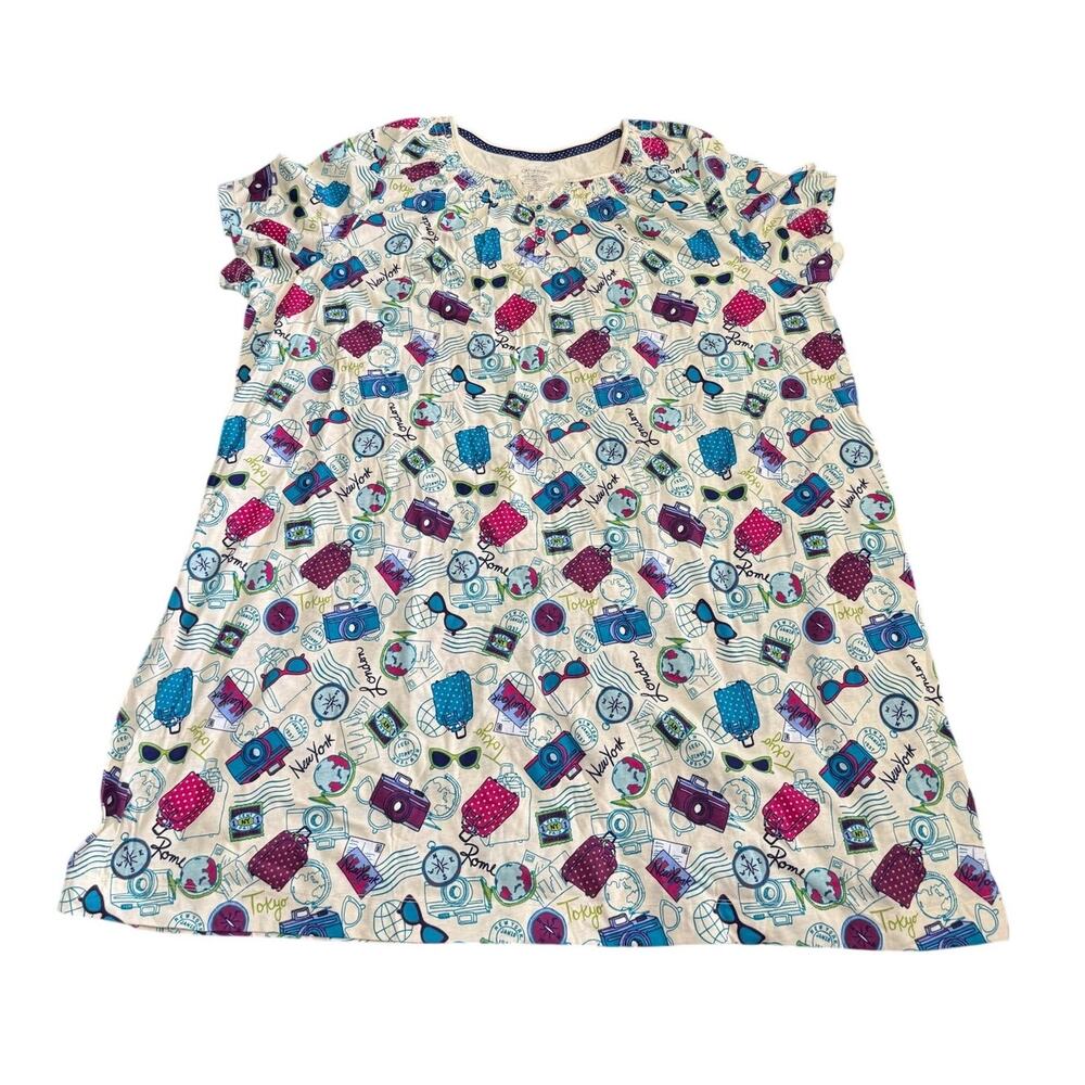 Catherine's Sleepwear Cream Travel Theme - 4X